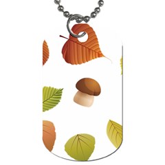 Leaves Mushrooms Dog Tag (Two Sides)