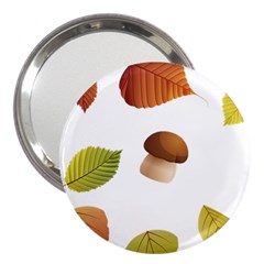 Leaves Mushrooms 3  Handbag Mirrors