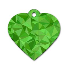 Mosaic Tile Geometrical Abstract Dog Tag Heart (two Sides)