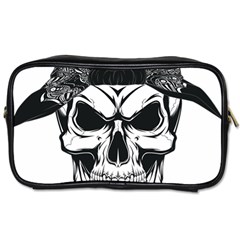 Kerchief Human Skull Toiletries Bag (two Sides) by Mariart