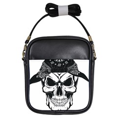 Kerchief Human Skull Girls Sling Bag by Mariart