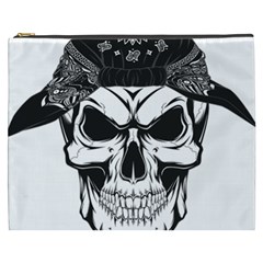 Kerchief Human Skull Cosmetic Bag (xxxl)