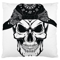 Kerchief Human Skull Large Flano Cushion Case (two Sides) by Mariart