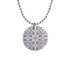 Mandala Line Art 1  Button Necklace