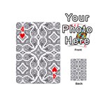 Mandala Line Art Playing Cards 54 (Mini) Front - Heart4