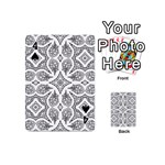 Mandala Line Art Playing Cards 54 (Mini) Front - Spade4