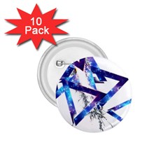 Metal Triangle 1 75  Buttons (10 Pack)