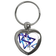 Metal Triangle Key Chains (heart) 
