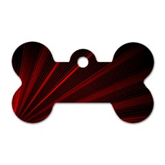 Line Geometric Red Object Tinker Dog Tag Bone (two Sides)