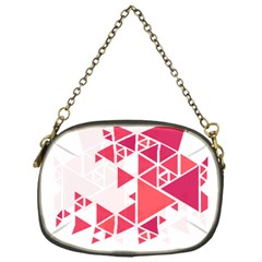 Red Triangle Pattern Chain Purse (one Side) by Mariart