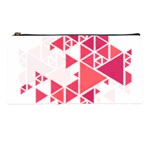 Red Triangle Pattern Pencil Cases Front