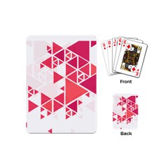 Red Triangle Pattern Playing Cards (mini) by Mariart