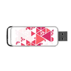 Red Triangle Pattern Portable Usb Flash (two Sides)