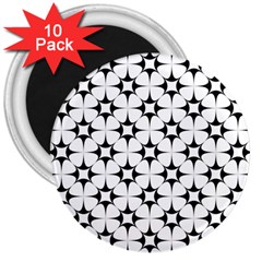 Star Background 3  Magnets (10 Pack) 