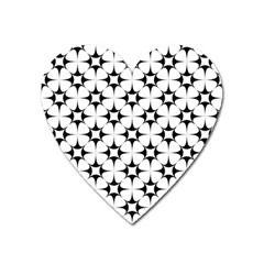 Star Background Heart Magnet by Mariart