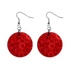 Red Pattern Technology Background Mini Button Earrings by Mariart