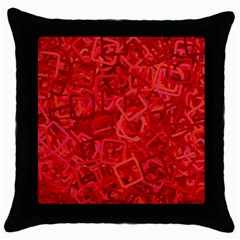 Red Pattern Technology Background Throw Pillow Case (black)