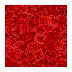 Red Pattern Technology Background Medium Glasses Cloth (2-side) by Mariart