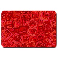 Red Pattern Technology Background Large Doormat 
