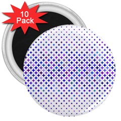 Star Curved Background Geometric 3  Magnets (10 Pack)  by Mariart