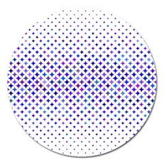 Star Curved Background Geometric Magnet 5  (round) by Mariart