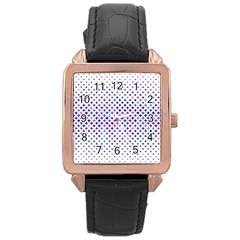 Star Curved Background Geometric Rose Gold Leather Watch  by Mariart