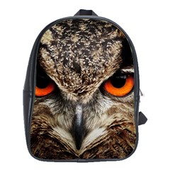 Owl s Scowl School Bag (xl) by WensdaiAmbrose