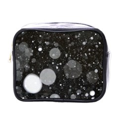 Splatter - Grayscale Mini Toiletries Bag (one Side) by WensdaiAmbrose