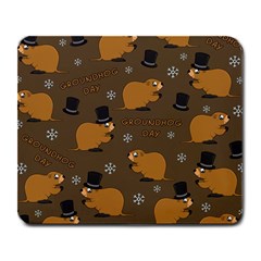 Groundhog Day Pattern Large Mousepads