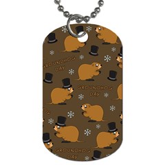 Groundhog Day Pattern Dog Tag (two Sides) by Valentinaart