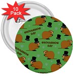 Groundhog day pattern 3  Buttons (10 pack)  Front