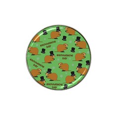 Groundhog Day Pattern Hat Clip Ball Marker (4 Pack) by Valentinaart