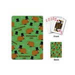 Groundhog day pattern Playing Cards (Mini) Back