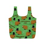 Groundhog day pattern Full Print Recycle Bag (S) Back
