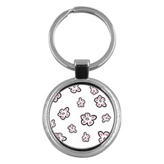 Plum Seamless Flower Key Chains (Round) 