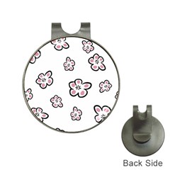 Plum Seamless Flower Hat Clips with Golf Markers