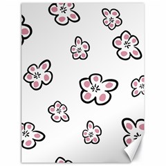 Plum Seamless Flower Canvas 18  x 24 