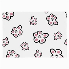 Plum Seamless Flower Large Glasses Cloth