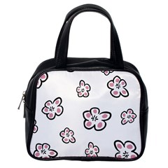 Plum Seamless Flower Classic Handbag (One Side)