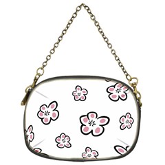 Plum Seamless Flower Chain Purse (One Side)