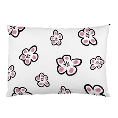 Plum Seamless Flower Pillow Case (Two Sides)