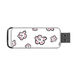 Plum Seamless Flower Portable USB Flash (One Side)