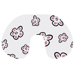 Plum Seamless Flower Travel Neck Pillows