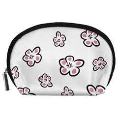 Plum Seamless Flower Accessory Pouch (Large)