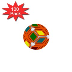Shape Plaid 1  Mini Buttons (100 Pack) 