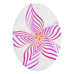 Petal Flower Oval Ornament (two Sides) by Mariart