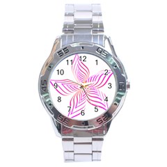 Petal Flower Stainless Steel Analogue Watch