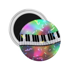 Piano Keys Music Colorful 2 25  Magnets by Mariart