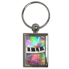 Piano Keys Music Colorful Key Chains (rectangle) 