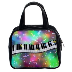 Piano Keys Music Colorful Classic Handbag (two Sides)